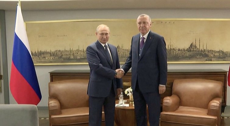 V. Putinas ir T. Erdoganas  (nuotr. stop kadras)