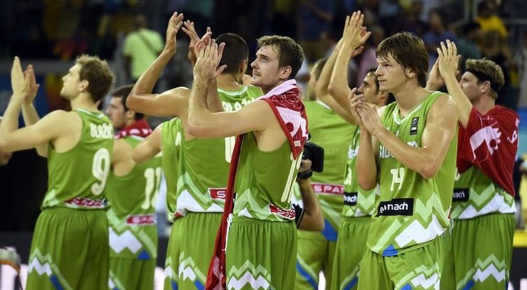 Slovėnijos krepšinio rinktinė  (nuotr. SCANPIX)