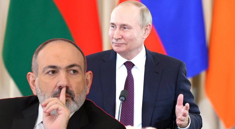 Armėnijos antausis Rusijai: Putino draugų ratas vis traukiasi (nuotr. SCANPIX) tv3.lt fotomontažas