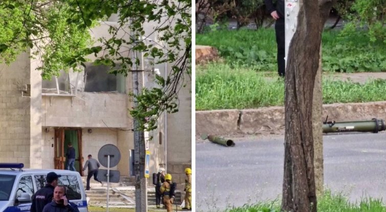 Padniestrėje – išpuolis prieš saugumo ministeriją: pastatas apšaudytas iš granatsvaidžio (nuotr. Telegram)