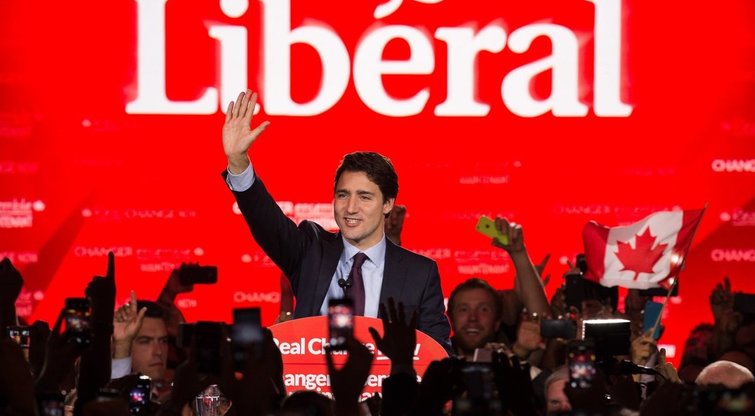 Justino Trudeau vadovaujami liberalai rinkimuose Kanadoje nušlavė konservatorius (nuotr. SCANPIX)