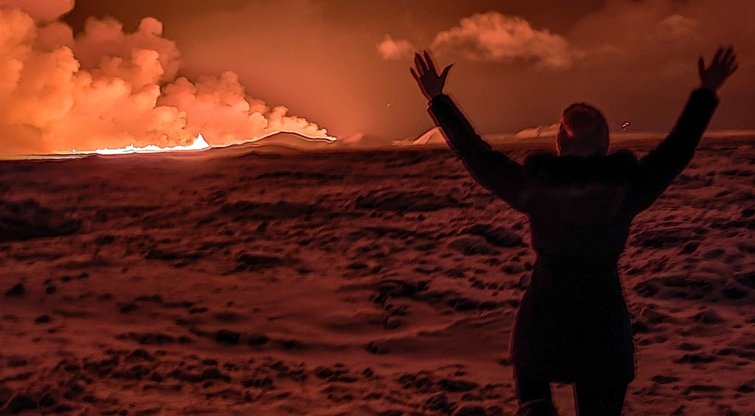 Islandijoje išsiveržė ugnikalnis (nuotr. SCANPIX)