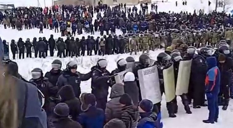 Po neramumų Baškirijoje įkalinti šeši protestuotojai  (nuotr. Telegram)