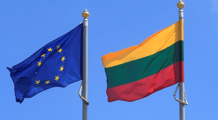ES ir Lietuvos vėliavos (nuotr. SCANPIX)