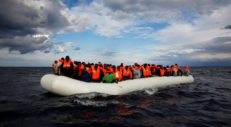 Migrantų laivas (nuotr. SCANPIX)