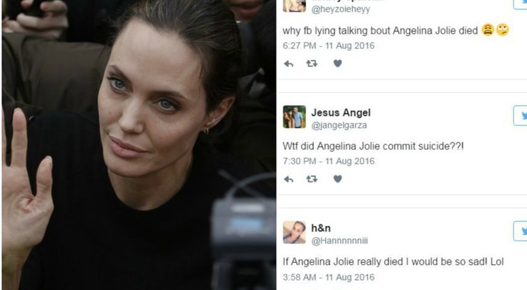 Angelinos Jolie fanai sukrėsti: pasklido gandai apie jos mirtį (nuotr. vidapress, twitter)  