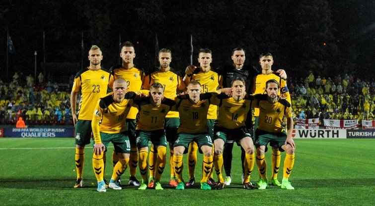 Lietuvos futbolo rinktinė (nuotr. Fotodiena.lt/Eglė Mačiulskytė) 