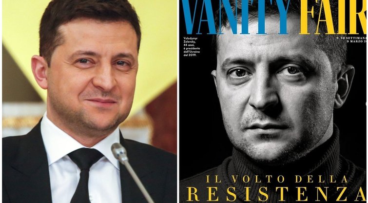 Volodymyro Zelenskio herojiškumas pasklido po Europą: jo veidas – ant itališko žurnalo viršelio (nuotr. Instagram)