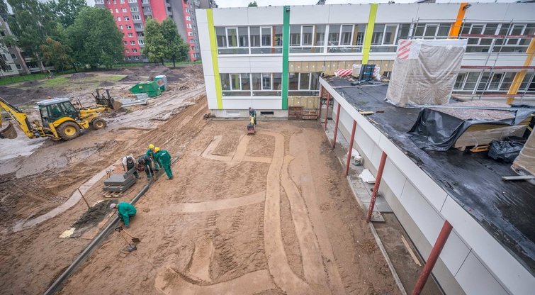 Atnaujinamas pastatas netrukus taps bene moderniausiu vaikų darželiu Kaune (Kauno miesto savivaldybės nuotr.)  