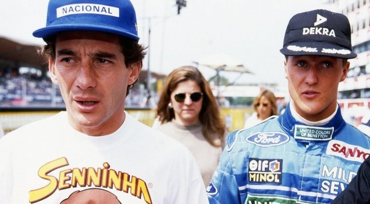 Ayrtonas Senna ir Michaelis Schumacheris (nuotr. motorsport.com)