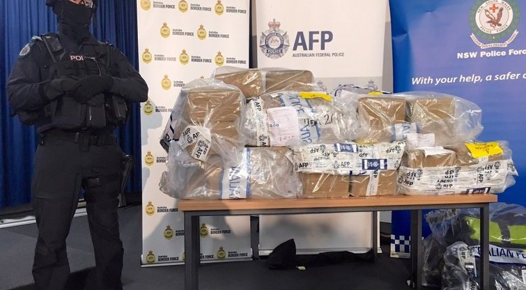 Australijos policija sulaikė rekordinę kokaino siuntą: nusikaltėliai neteko šimtų milijonų eurų (nuotr. SCANPIX)