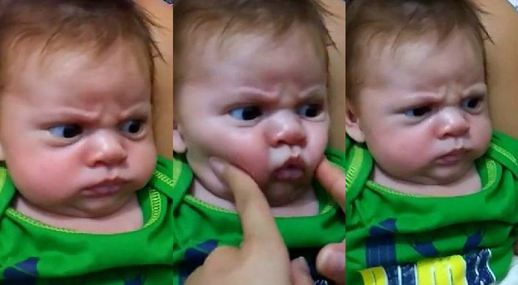  Nauja interneto bomba: piktojo veido kūdikis, kurį pradžiuginti gali  (nuotr. YouTube)
