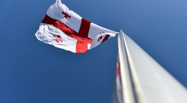 Gruzijos vėliava (nuotr. 123rf.com)