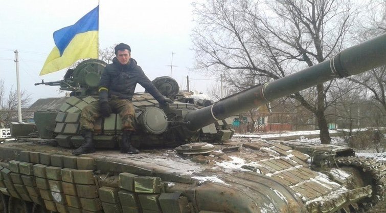 Perimtas rusų tankas (nuotr. Twitter)