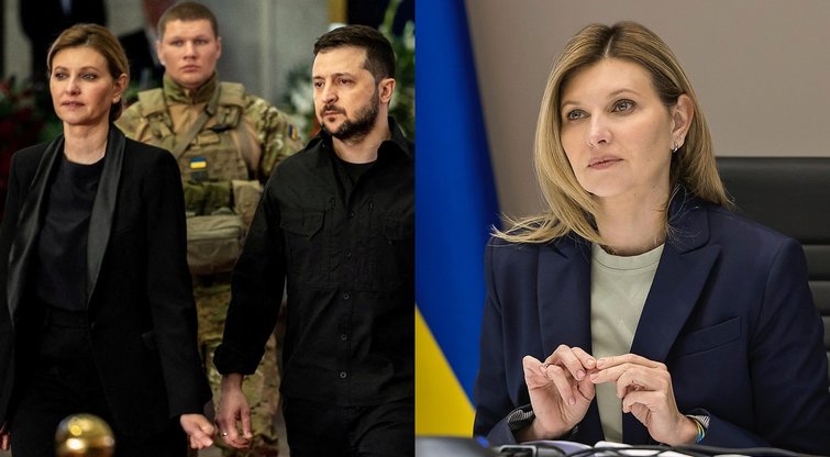 Olena Zelenska Ukrainos televizijai: „Niekas iš manęs neatims mano vyro – net ir karas“ (nuotr. SCANPIX)