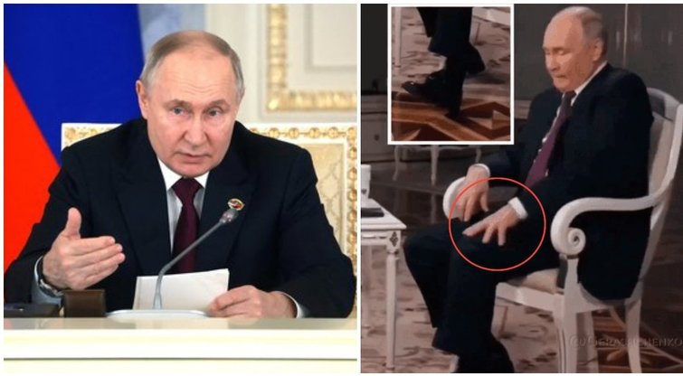 Putino sveikata kelia vis daugiau įtarimų: 1 detalė užminė mįslę (nuotr. SCANPIX ir stop kadras)  