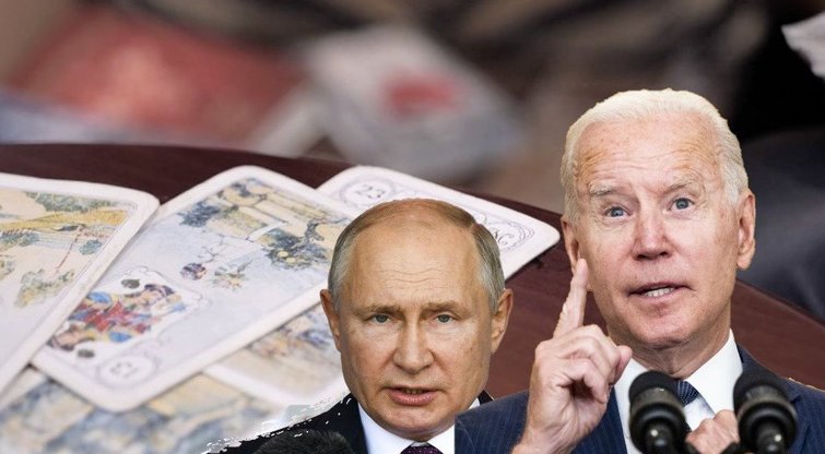Joe Bidenas ir Vladimiras Putinas (nuotr. SCANPIX) tv3.lt fotomontažas