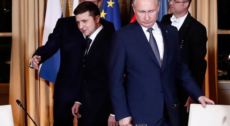 Volodymyras Zelenskis ir Vladimiras Putinas (nuotr. SCANPIX)