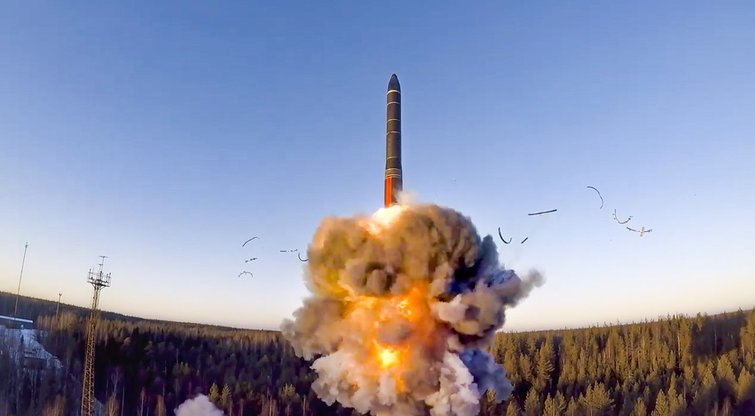 Rusijos tarpkontinentinės raketos bandymas 2020 metais (nuotr. SCANPIX)