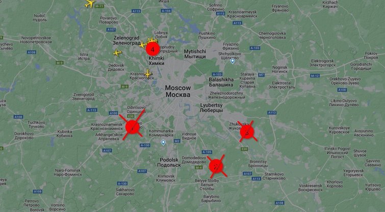 Uždaryti trys iš keturių pagrindinių Maskvos oro uostų: skelbiama apie įvestą planą „Kovior“  