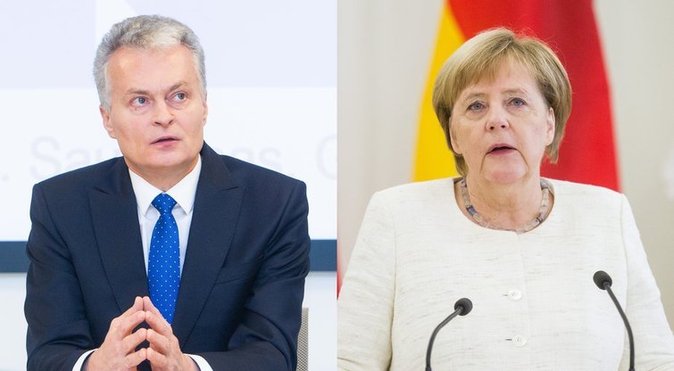 Gitanas Nausėda ir Angela Merkel (tv3.lt koliažas)