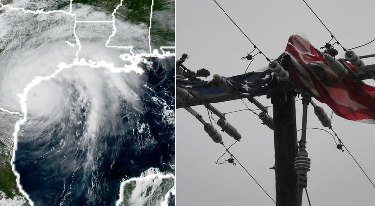 Uraganas „Harvey“ atnešė į Teksasą smarkius vėjus ir liūtis (TV3 koliažas) (nuotr. SCANPIX)