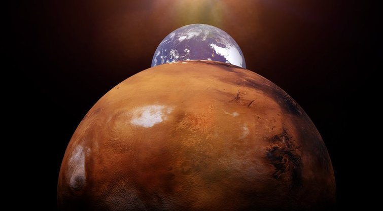 Marsas ir Žemė (nuotr. Fotolia.com)