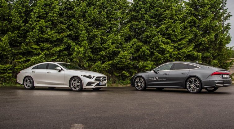 „Audi A7 Sportback“ ir „Mercedes Benz CLS“ palyginamasis testas: „GT“ pagal vokiškų automobilių gamintojus