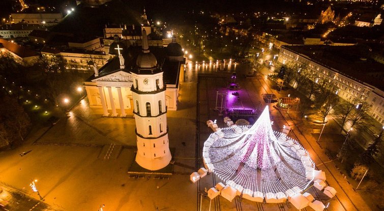 Kalėdinė eglutė Vilniuje, 2017 gruodis (nuotr. TV3)