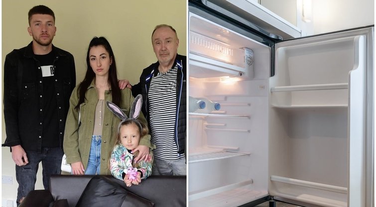 Atidarius šaldytuvą paskirtame bute, ukrainiečių šeima nustėro: negalėjo patikėti, ką mato akimis (nuotr. tv3.lt fotomontažas)  