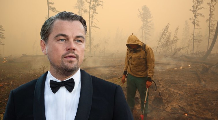 Gaisrus Rusijoje kviečiamas gesinti ir L. DiCaprio (nuotr. SCANPIX) tv3.lt fotomontažas