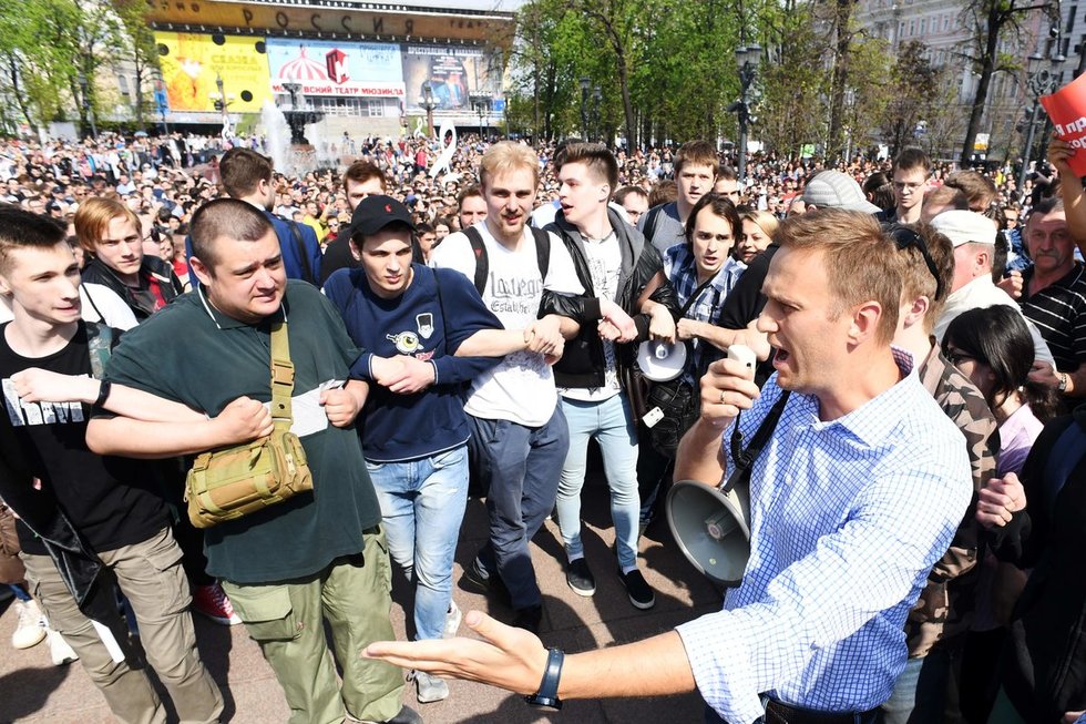 Maskvą krečia protestai: sulaikytas Navalnas, vykdomi masiniai suėmimai (nuotr. SCANPIX)