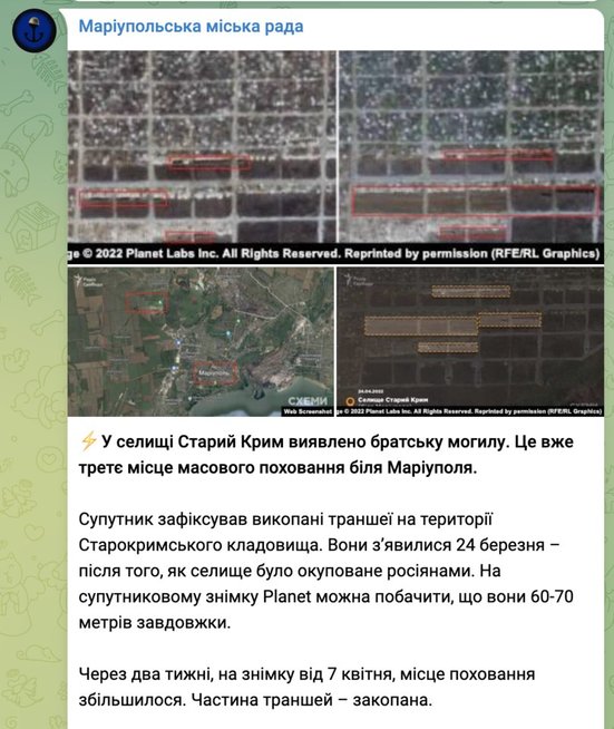 Šalia Mariupolio rasta dar viena masinė kapavietė (nuotr. stop kadras)