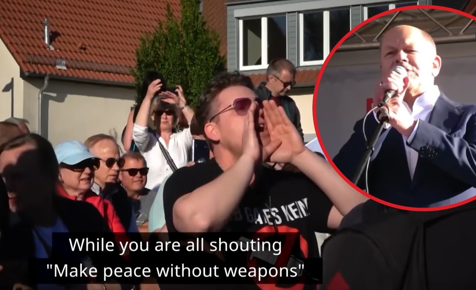 Scholzas pratrūko ant jo baubusių vokiečių: apie kokią „taiką be ginklų“ jūs kalbate? (nuotr. Gamintojo)
