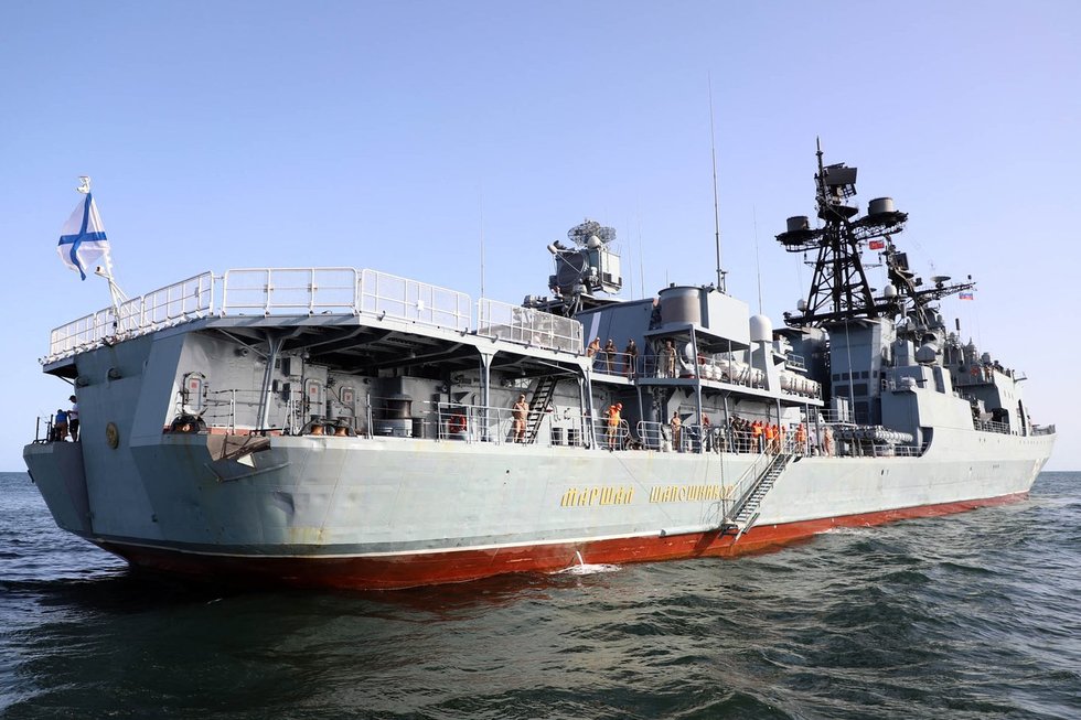 Bendros Rusijos, Kinijos ir Irano karinio laivyno pratybos (nuotr. SCANPIX)