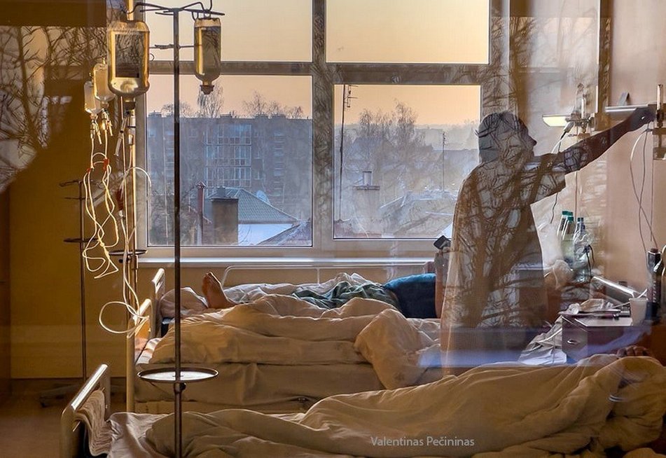 Valentino Pečinino nuotraukos ligoninėje