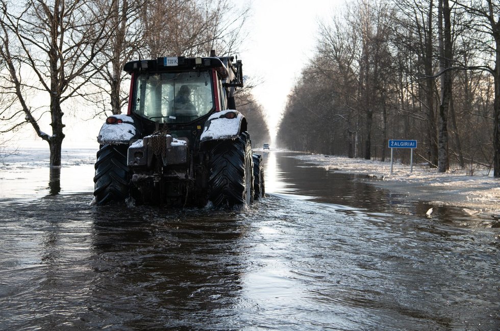 Potvynis Šilutėje (nuotr. Gabrielės Navickaitės / BNS) 