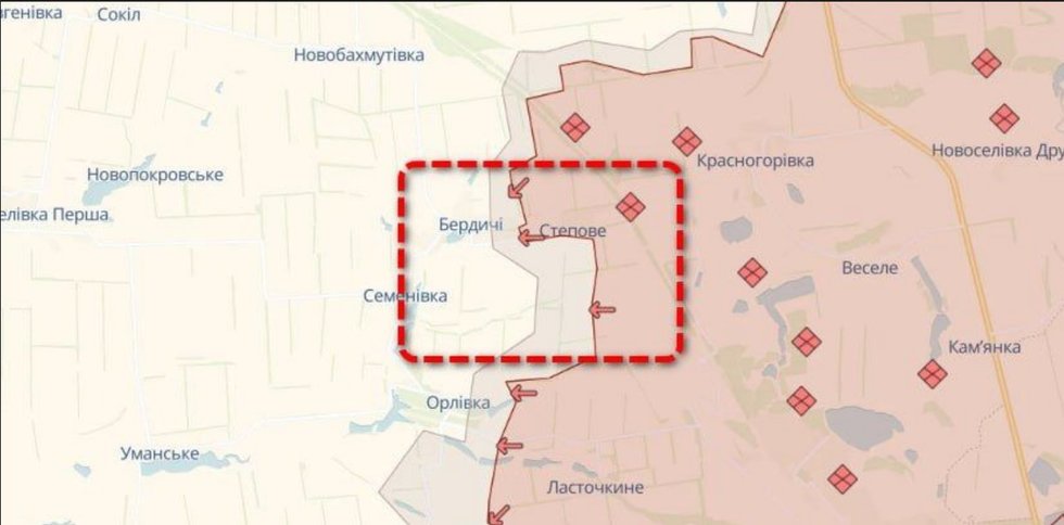 Ukrainai teko trauktis iš dar dviejų kaimų šalia Avdijivkos (nuotr. Telegram)