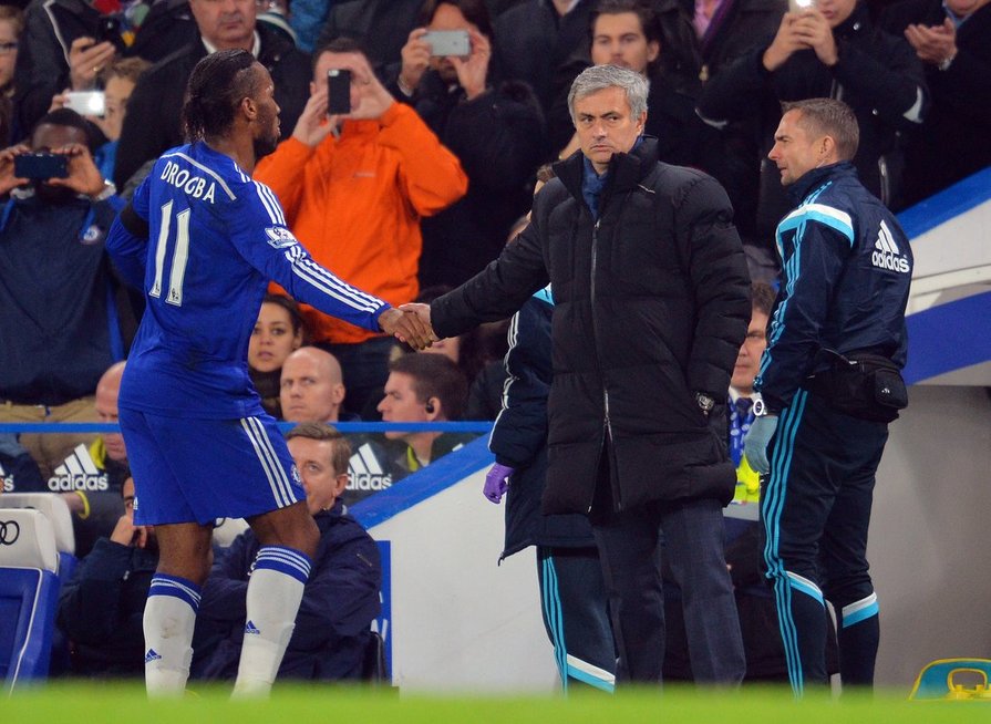 Didier Drogba ir Jose Mourinho (nuotr. SCANPIX)