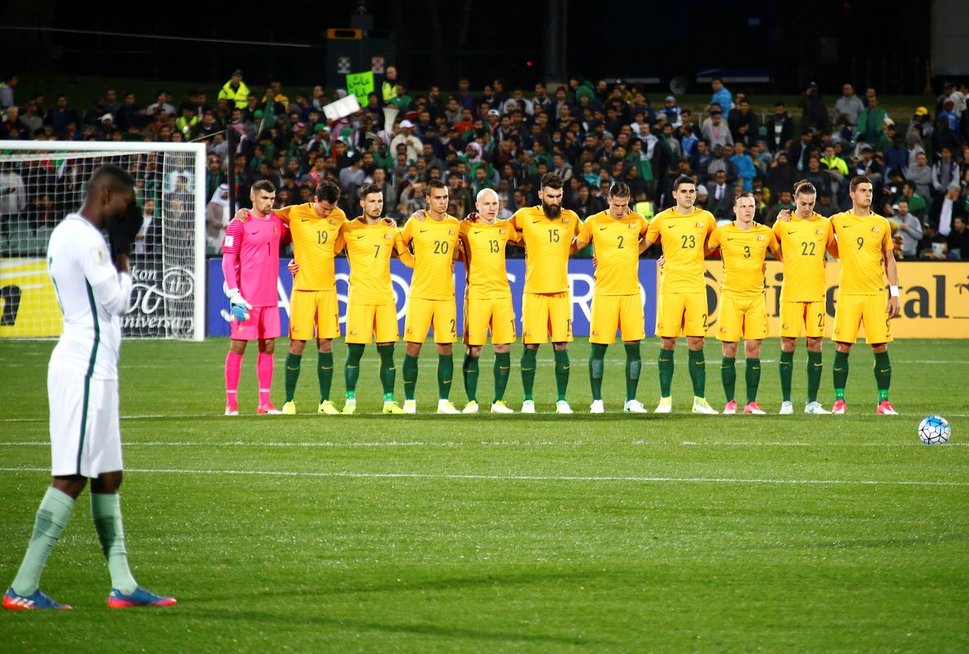 Tylos minutė prieš Australijos – Saudo Arabijos rungtynes (nuotr. SCANPIX)
