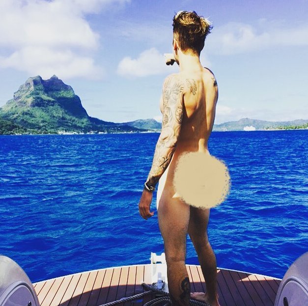 Karšta: Justinas Bieberis paviešino nuotrauką, kurioje jis – nuogas (nuotr. Instagram)