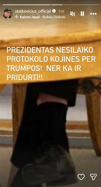 Juozo Statkevičiaus įžvalga apie Gitaną Nausėdą (nuotr. Instagram) Juozo Statkevičiaus įžvalga apie Gitaną Nausėdą (nuotr. Instagram)