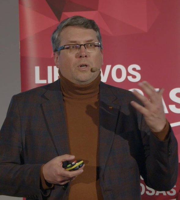 Mindaugas Kulbokas („Lietuvos Davosas 2024“, transliacijos ekrano nuotr.)