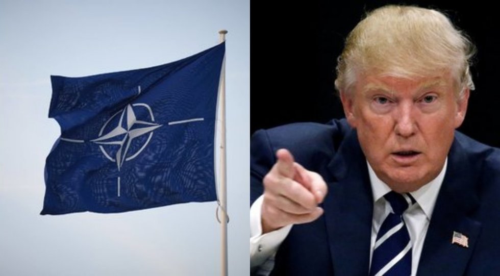 Donaldas Trumpas ir NATO (nuotr. SCANPIX) tv3.lt fotomontažas