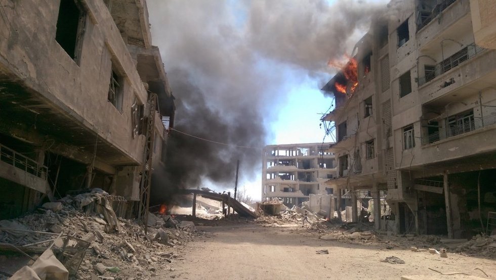 Sirijos kariuomenė įžengia į Darają (nuotr. SCANPIX)