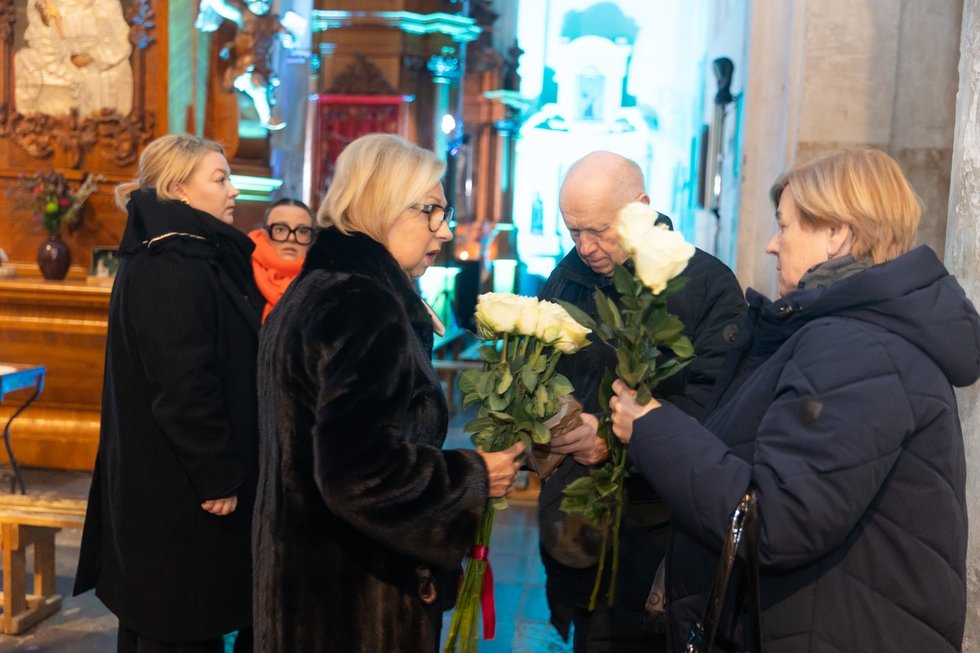 Agnės Jagelavičiūtės mirties metinių minėjimas Bernardinų bažnyčios koplyčioje (Greta Skaraitienė/ BNS nuotr.)