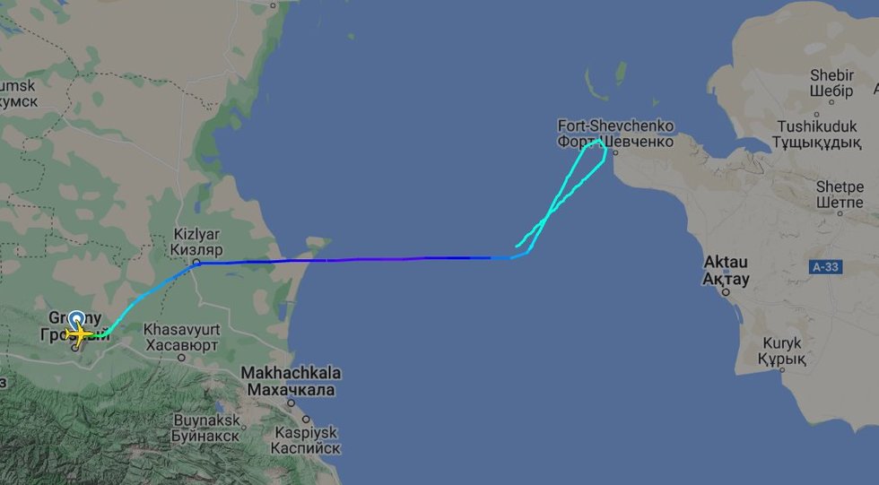 „Boeing 737“ skrydis iš Grozno į Maskvą (nuotr. Gamintojo)