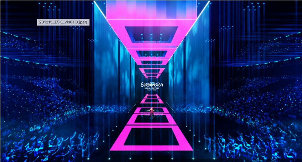 Malmö Arenos scenos atvaizdas (eurovision.tv nuotr.) 