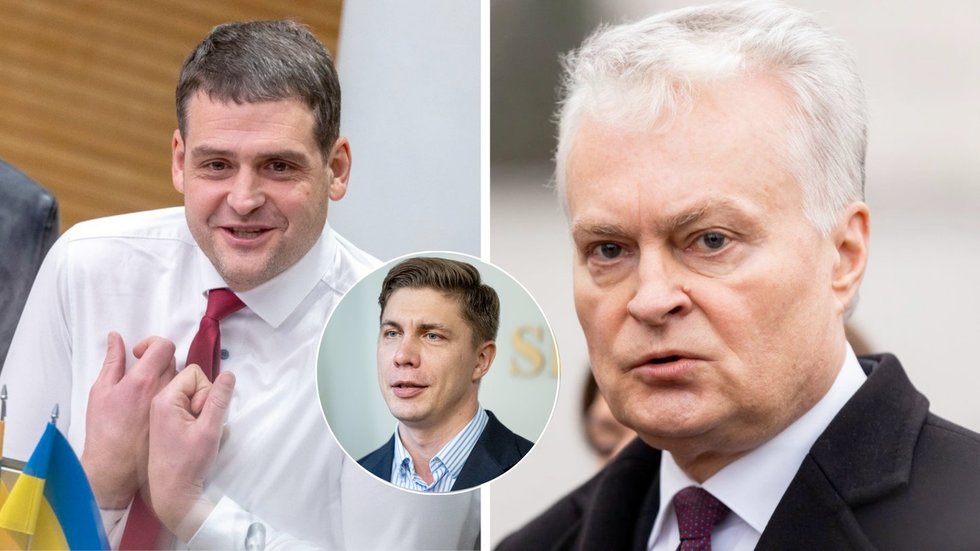 Sinkevičius ir Nausėda sutaria, kada Žemaitaitis būtų išmestas iš valdžios: „Tai yra jau ta linija“ (tv3.lt koliažas) Sinkevičius ir Nausėda sutaria, kada Žemaitaitis būtų išmestas iš valdžios: „Tai yra jau ta linija“ (tv3.lt koliažas)