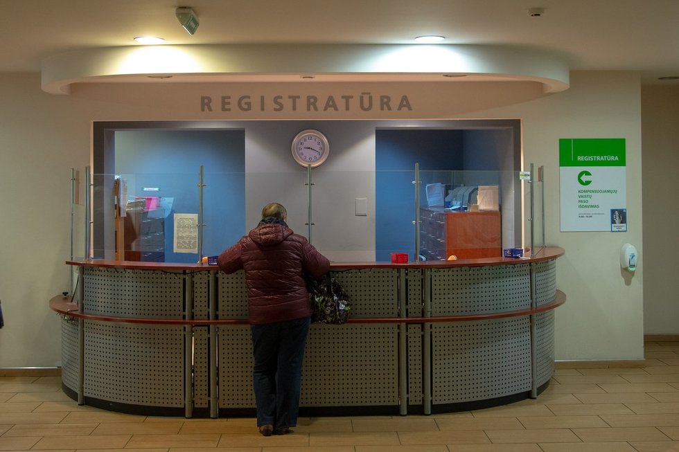 Ligoninės registratūra (nuotr. Fotodiena.lt)
